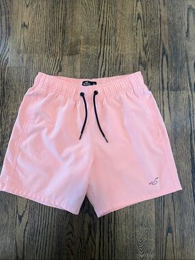 Hollister Men's Pink/Coral Swim Shorts